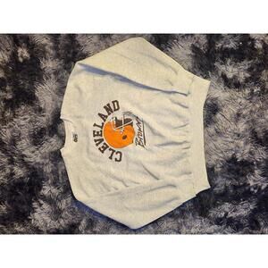 Vintage 90s Lee Sport Cleveland Browns White Logo XL NFL Sweatshirt USA Made VTG